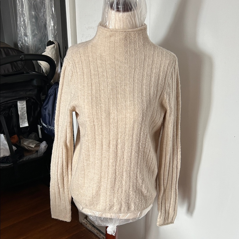 Madewell Cream Turtleneck Sweater size small